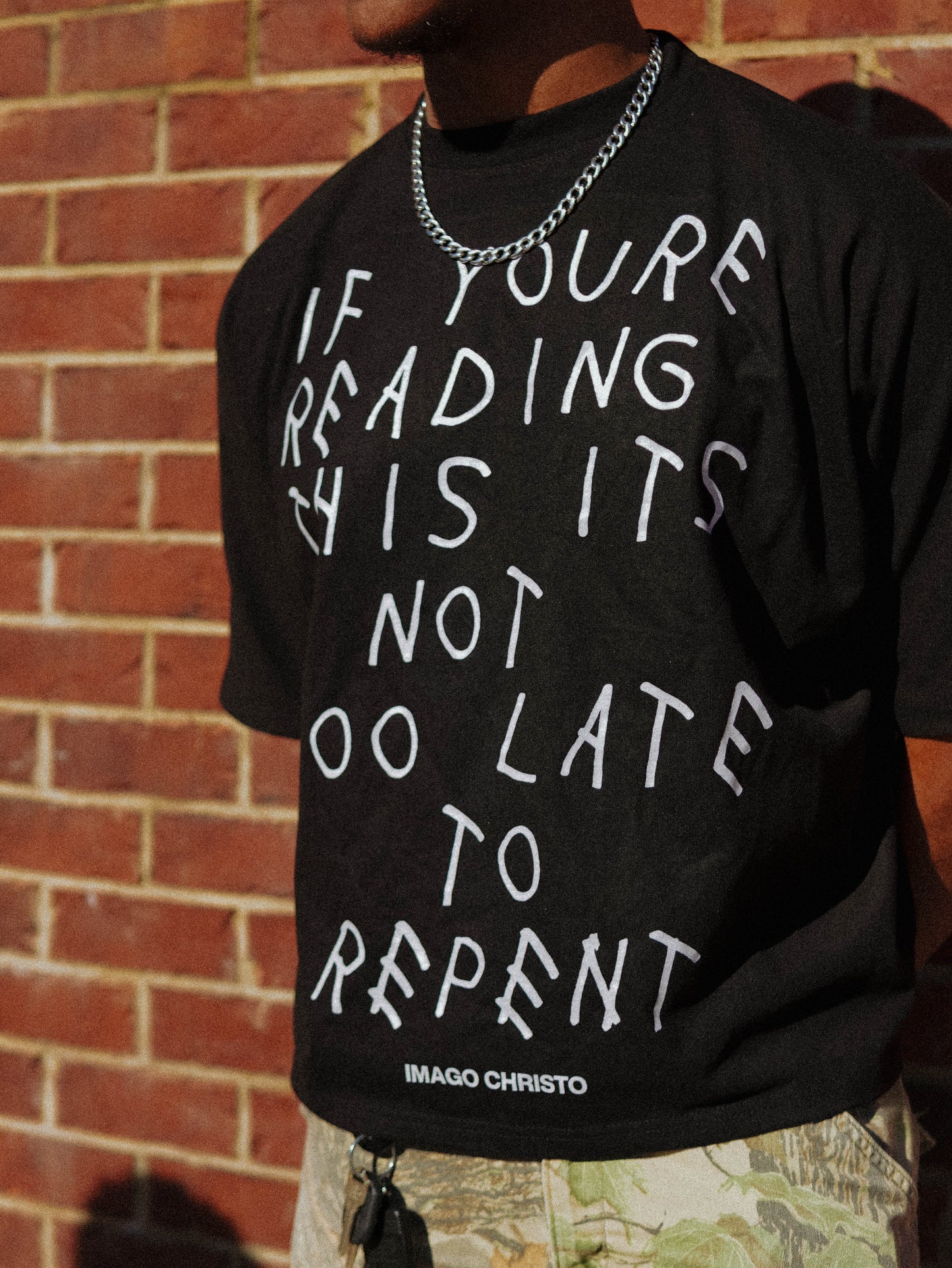 PRE-ORDER “NOT TOO LATE” BLACK CROPPED OVERSIZED T-SHIRT