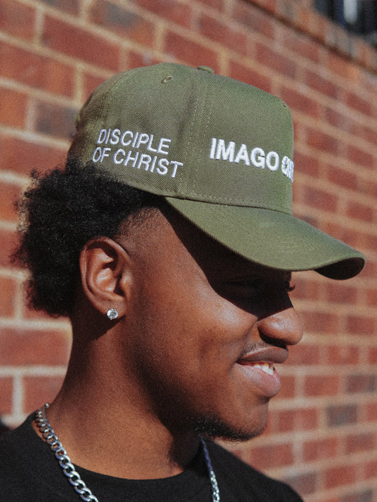 PRE-ORDER OLIVE GREEN IMAGO CHRISTO DISCIPLE SNAPBACK