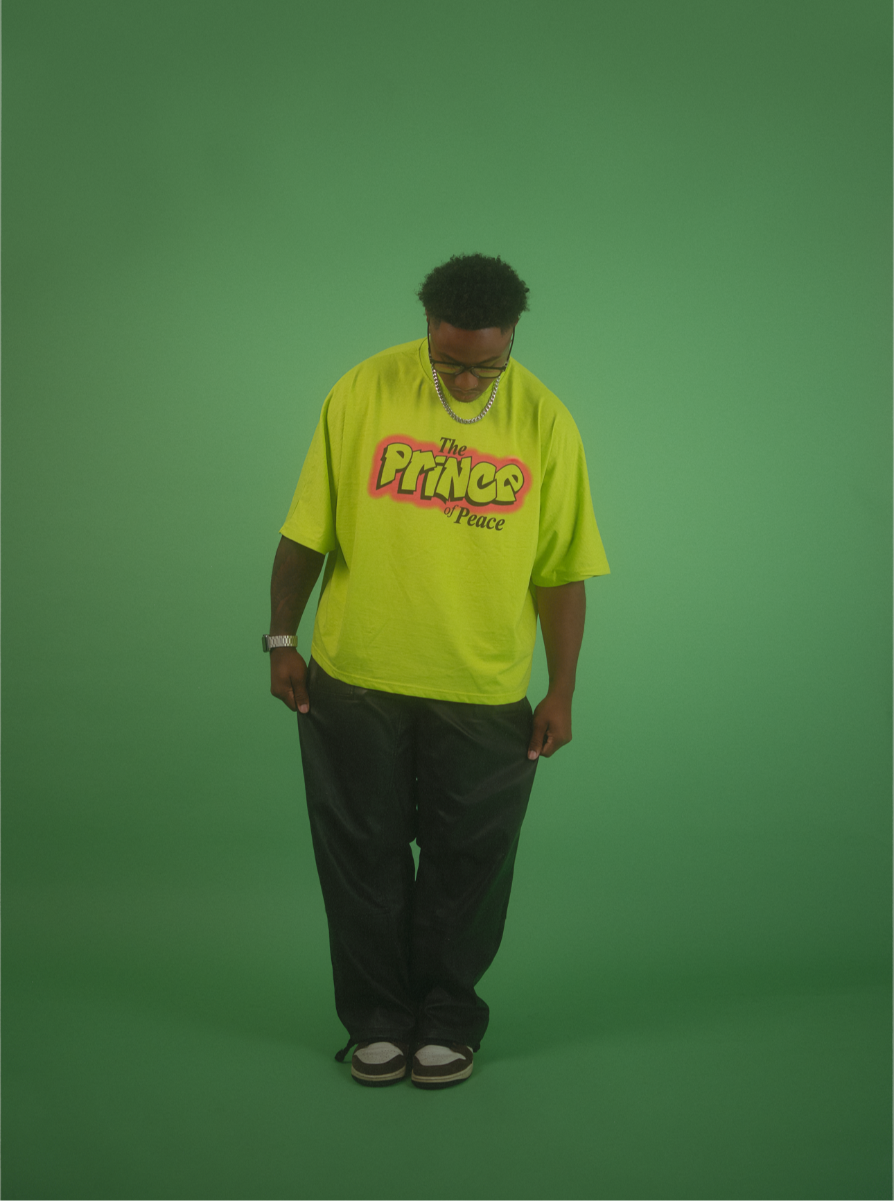 “PRINCE OF PEACE” CROPPED OVERSIZED T-SHIRT