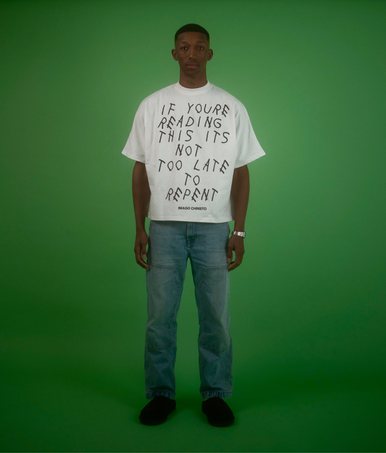 PRE-ORDER “NOT TOO LATE” CROPPED OVERSIZED T-SHIRT