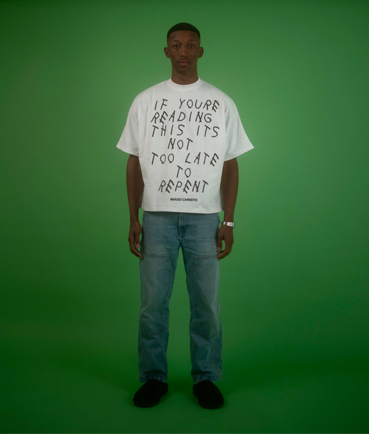 PRE-ORDER “NOT TOO LATE” CROPPED OVERSIZED T-SHIRT